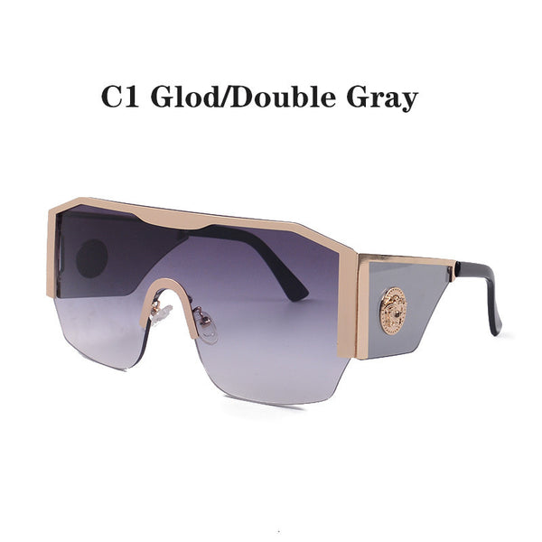 Large Frame Head Logo Sunglasses