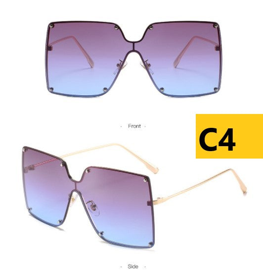 Large Square Frame Sunglasses