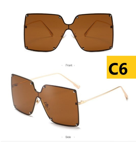 Large Square Frame Sunglasses