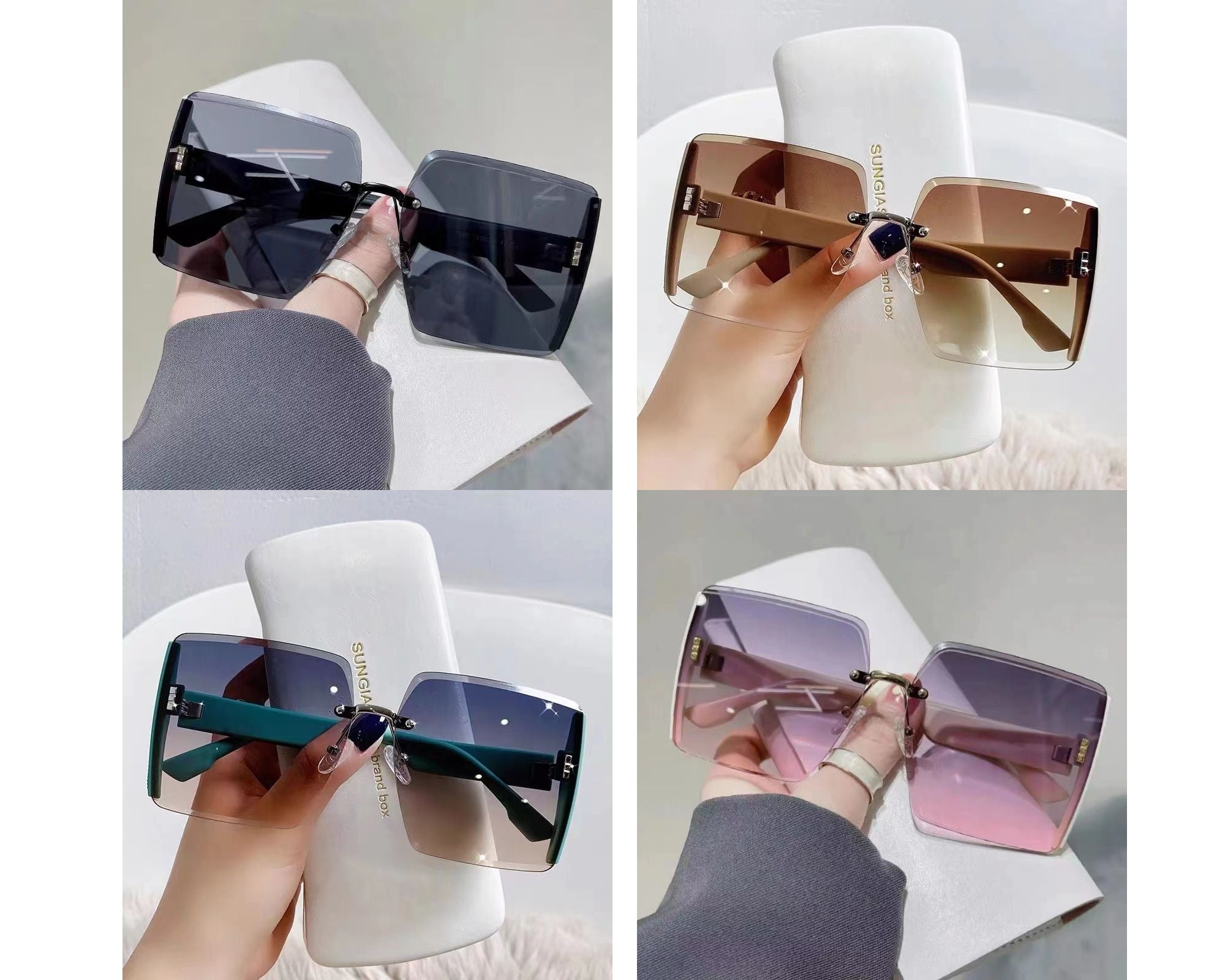 New Square Frame Sunglasses 8810
