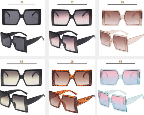 Large Frame Square Sunglasses