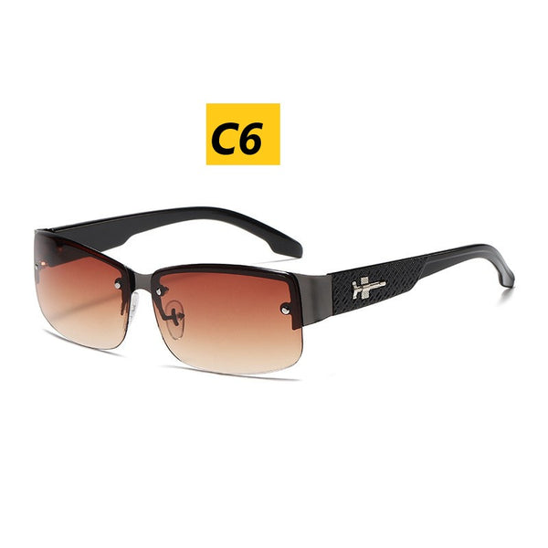 Vintage Semi-Rimless Sunglasses