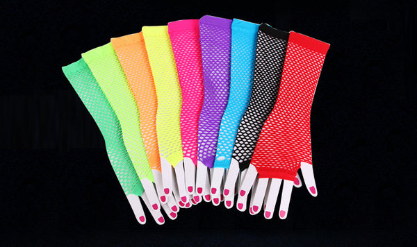 Fishnet Fingerless Long Gloves