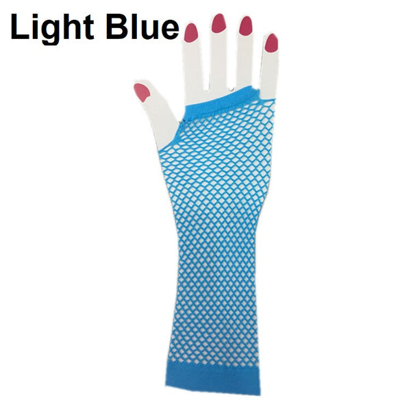 Fishnet Fingerless Long Gloves