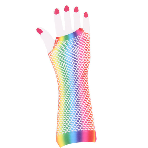 Fishnet Fingerless Long Gloves