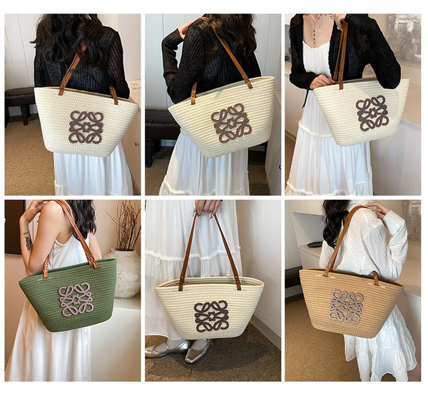 Woven Straw Shoulder Bag