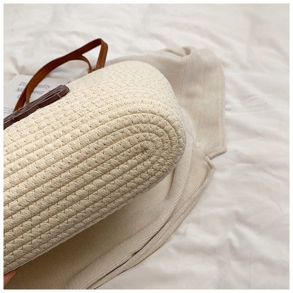 Woven Straw Shoulder Bag