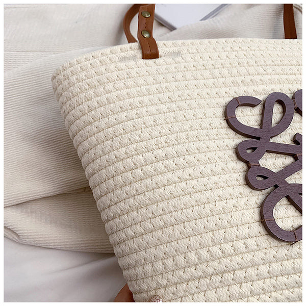 Woven Straw Shoulder Bag