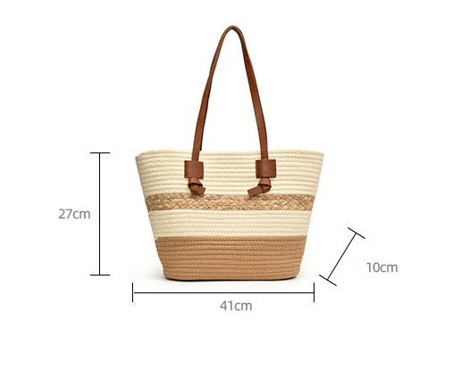 Holiday Style Large Straw Bag