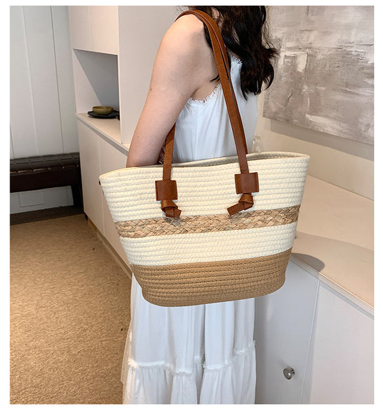 Holiday Style Large Straw Bag