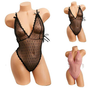 Sexy Lace Transparent 1 Piece Pajamas