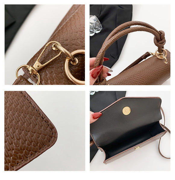 Textured Small Square Bag