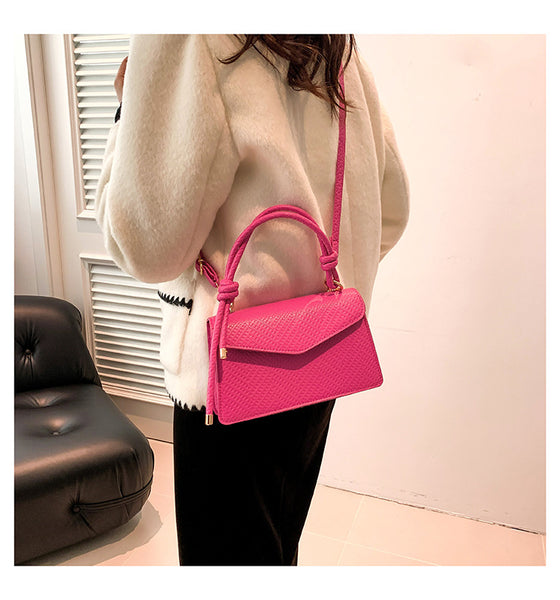 Textured Small Square Bag