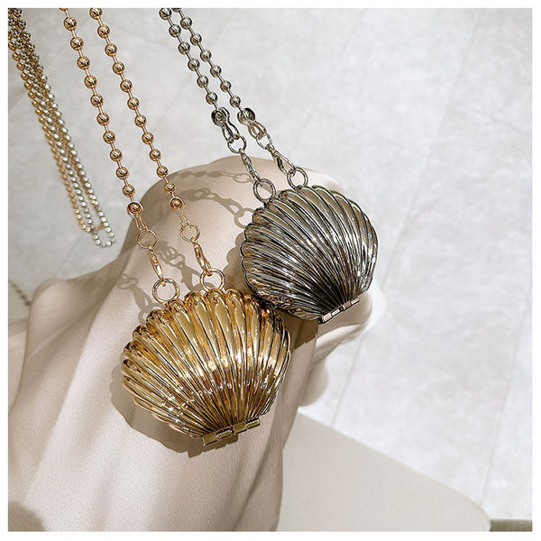 Metal Mini Shell Evening Clutch