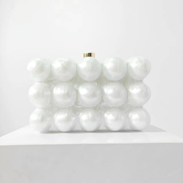 New Acrylic Pearl Box Clutch