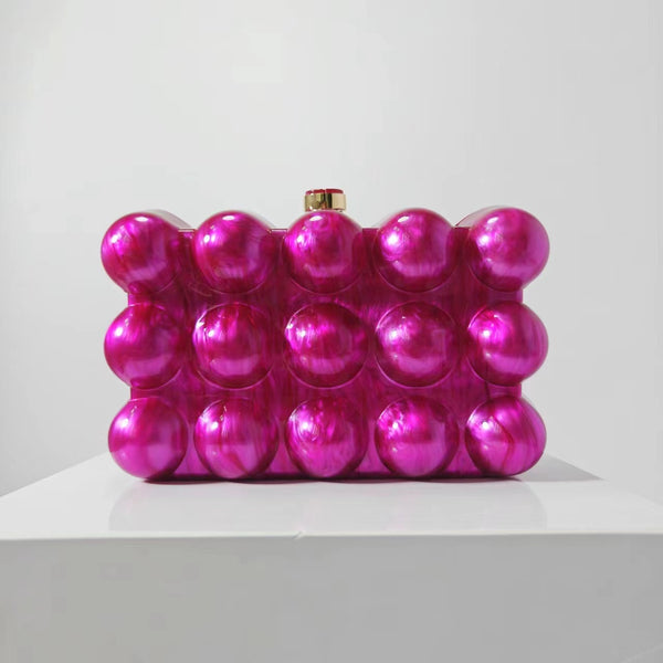 New Acrylic Pearl Box Clutch