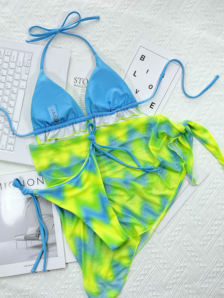 Tie-dye Bikini 3 Piece Set
