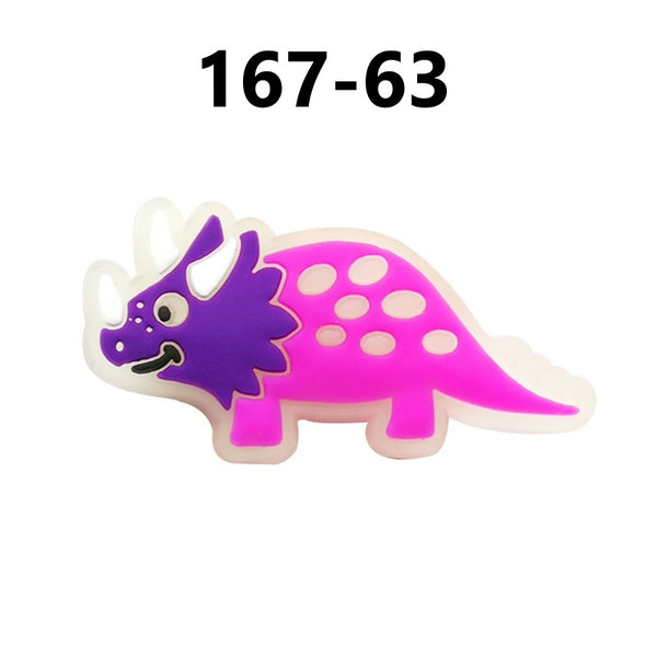 New Dinasaur Glow In The Dark Croc Charms