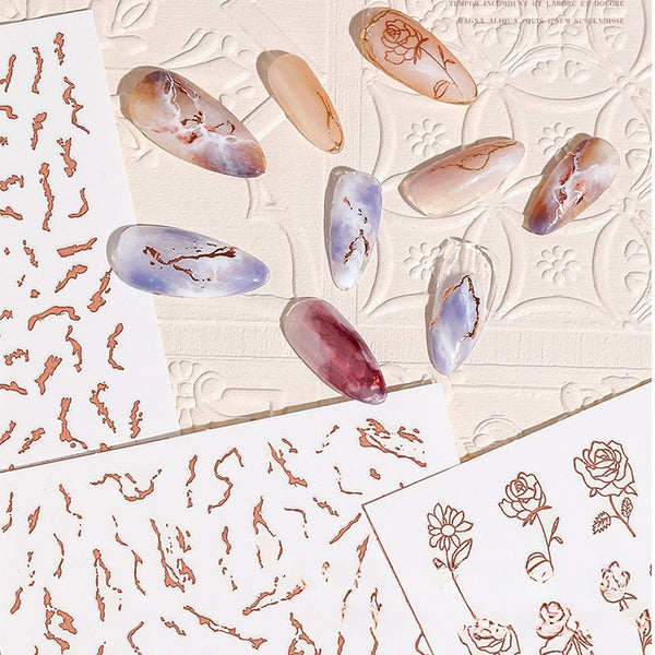 Hand Painted 3D Nail Art Stickers