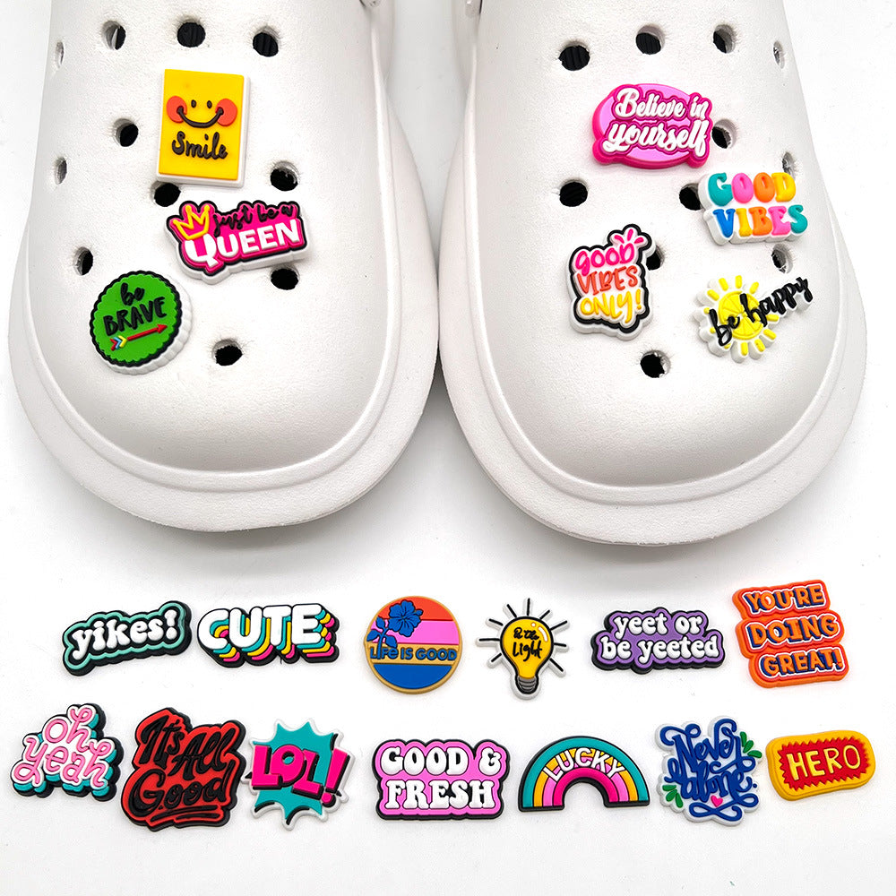 Inspirational Phrases Cute Croc Charms
