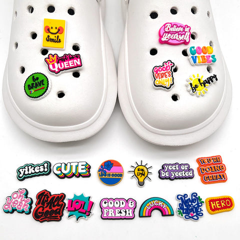 Inspirational Phrases Cute Croc Charms