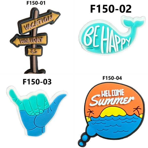 Summer Beach Waves Croc Charms