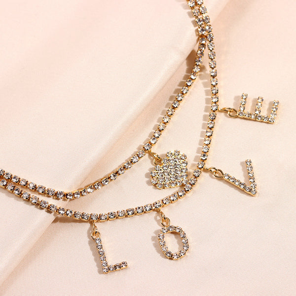 Love Heart Anklet Gold