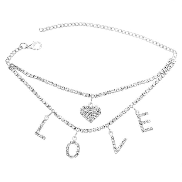Love Heart Anklet Gold