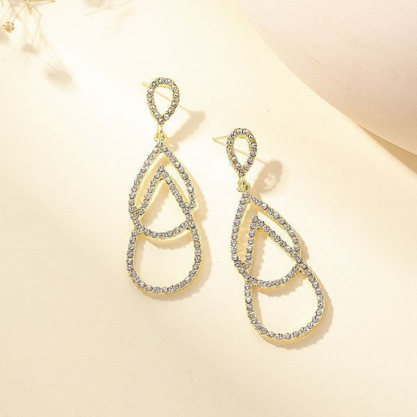 Diamante Double Hoop Earrings