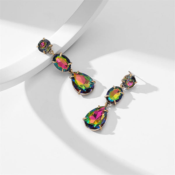 Diamond Long Drop Earrings