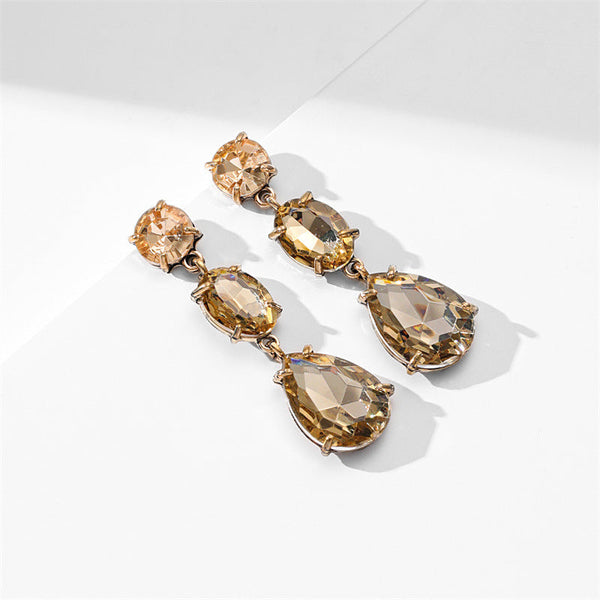 Diamond Long Drop Earrings