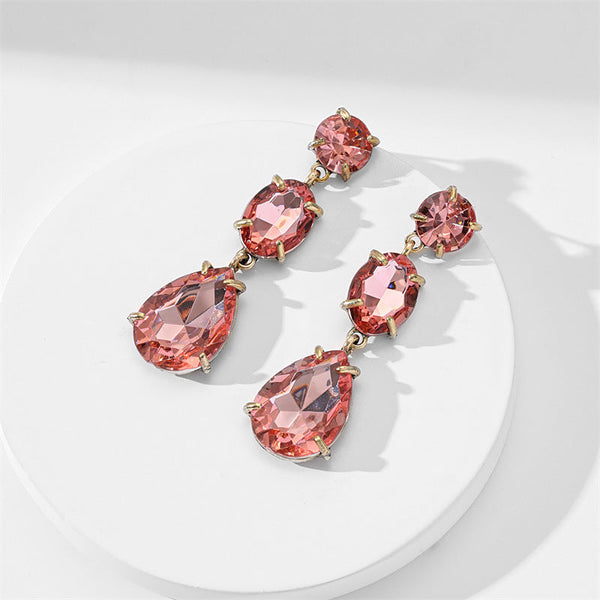 Diamond Long Drop Earrings