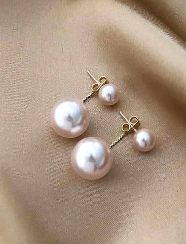 Double Pearl Earrings