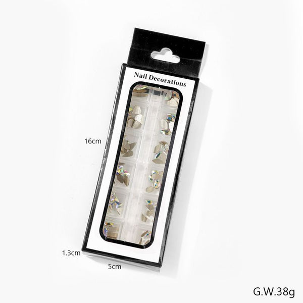 Flat Bottom Diamond Nail Decorations