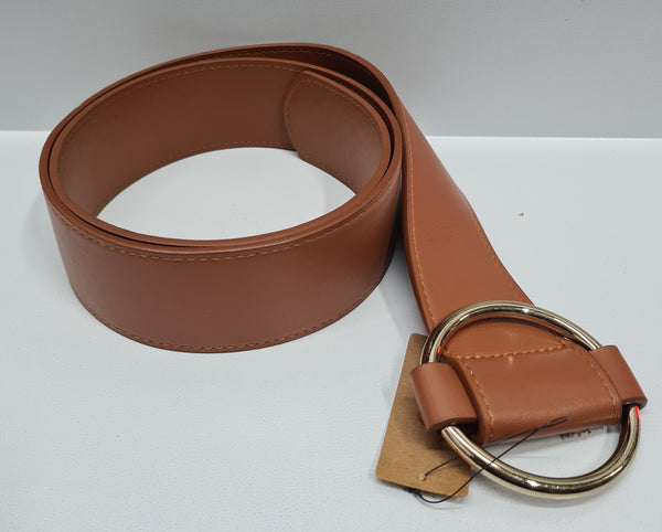 Flat Round Buckle Belt