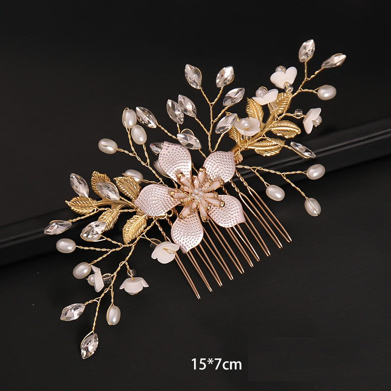 Flower Pearl Bridal Hair Comb