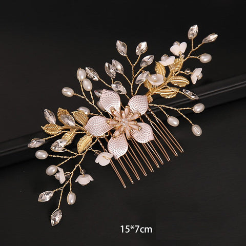 Flower Pearl Bridal Hair Comb