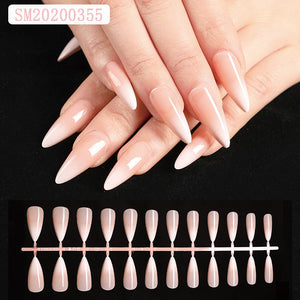 French Powder Skin Color Press On Nail