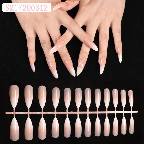 French Powder Skin Color Press On Nail