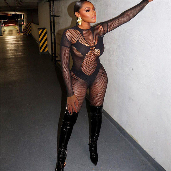 Full Body Fishnet Jumpsuit