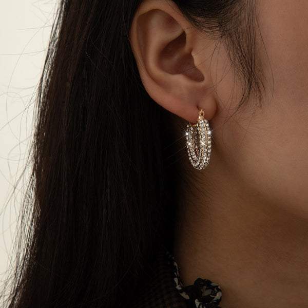 Full Diamond Hoops
