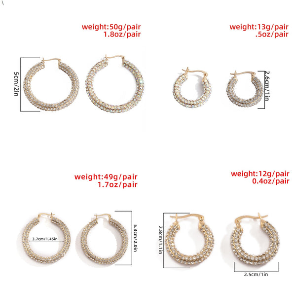 Full Diamond Hoops