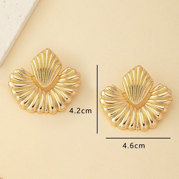 Geometric Fan Shaped Earrings