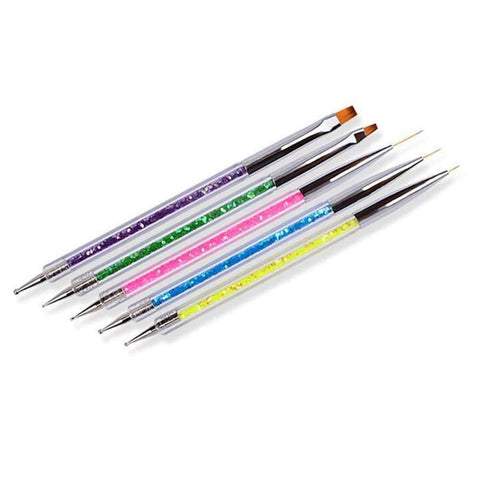 5pcs Dual Heads Acrylic Crystal Dotting Pen
