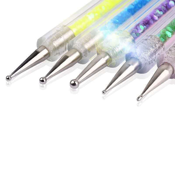 5pcs Dual Heads Acrylic Crystal Dotting Pen