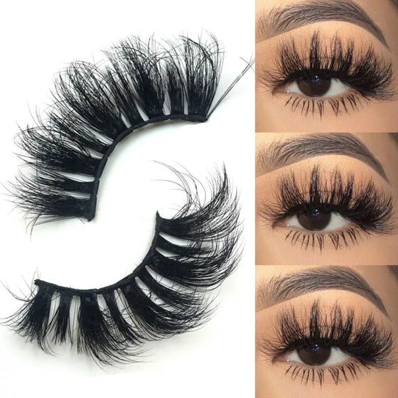 8D 25mm Long Extra Thick Eyelashes Big Dramatic Eyelashes