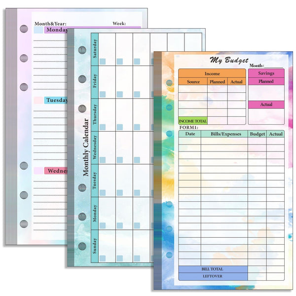 A6 Budget Planner Binder Pages