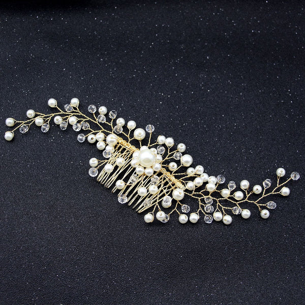 Beaded Pearl Bridal Hair Combs