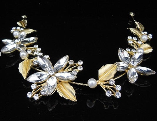 Bridal Hair Vine Dia - Gold
