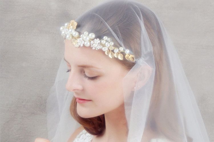 Bride Headdress Floral Crystal Pearl Accessories
